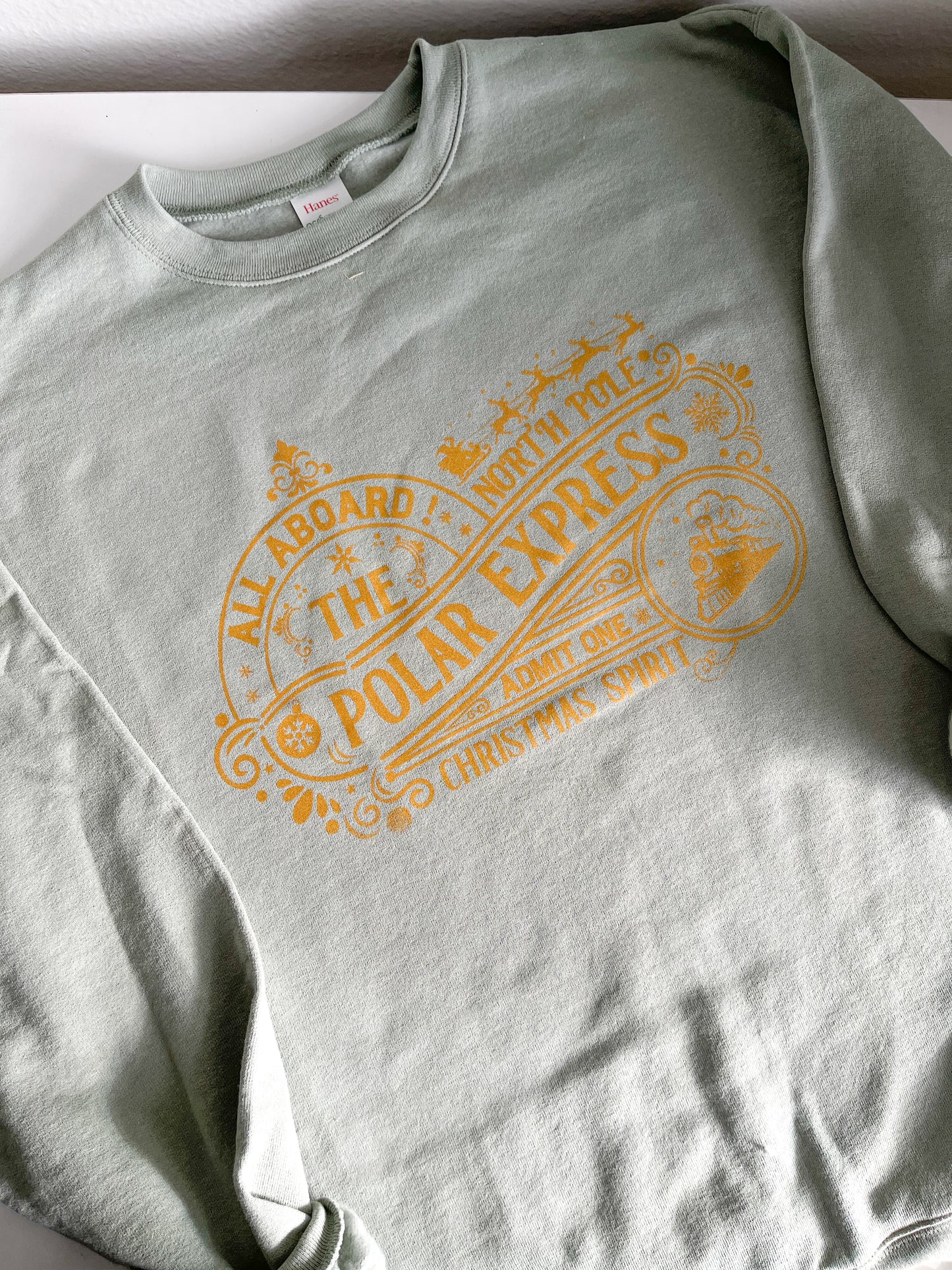 All Aboard The Polar Express Crewneck Sweatshirt - The Bold Designer