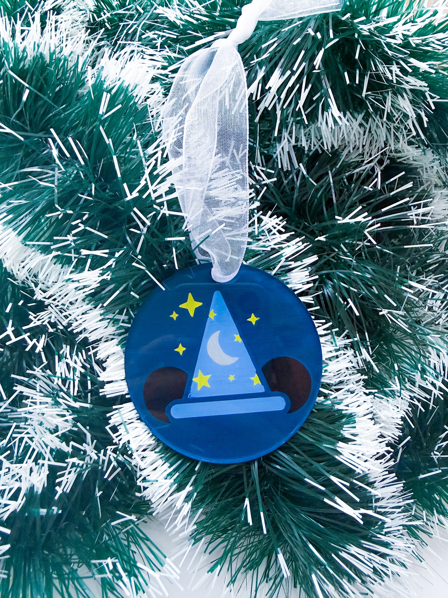 Fantasia Mickey Disney-Inspired Christmas Acrylic Hand Painted Ornament