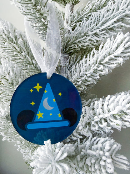 Fantasia Mickey Disney-Inspired Christmas Acrylic Hand Painted Ornament 