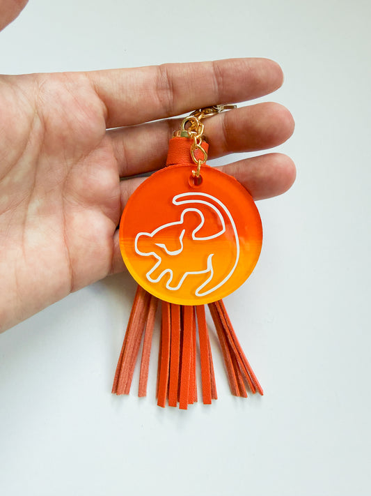 Simba Ombre Lion King Inspired Hand-Painted Keychain