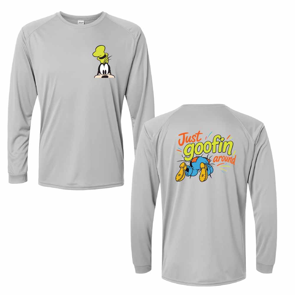 Just Goofin Around Goofy-Inspired 50+ UPF Unisex Dri-Fit Performance Long Sleeve Shirt 