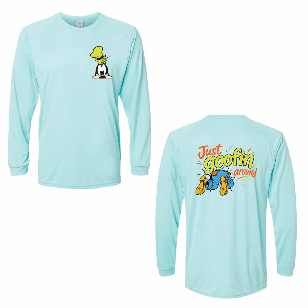 Just Goofin Around Goofy-Inspired 50+ UPF Unisex Dri-Fit Performance Long Sleeve Shirt 
