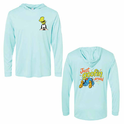 Just Goofin Around Goofy-Inspired 50+ UPF Unisex Dri-Fit Performance Hooded Long Sleeve Shirt (Copy) 
