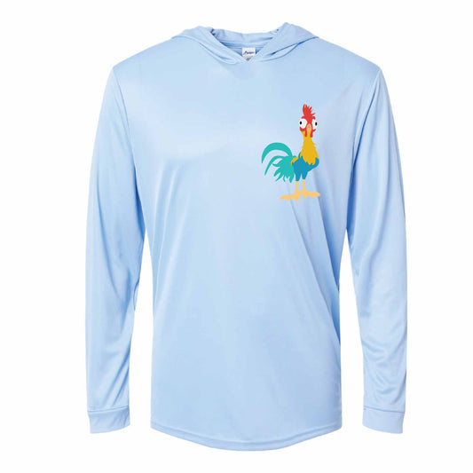 Hei Hei Moana-Inspired 50+ UPF Unisex Dri-Fit Performance Hooded Long Sleeve Shirt 