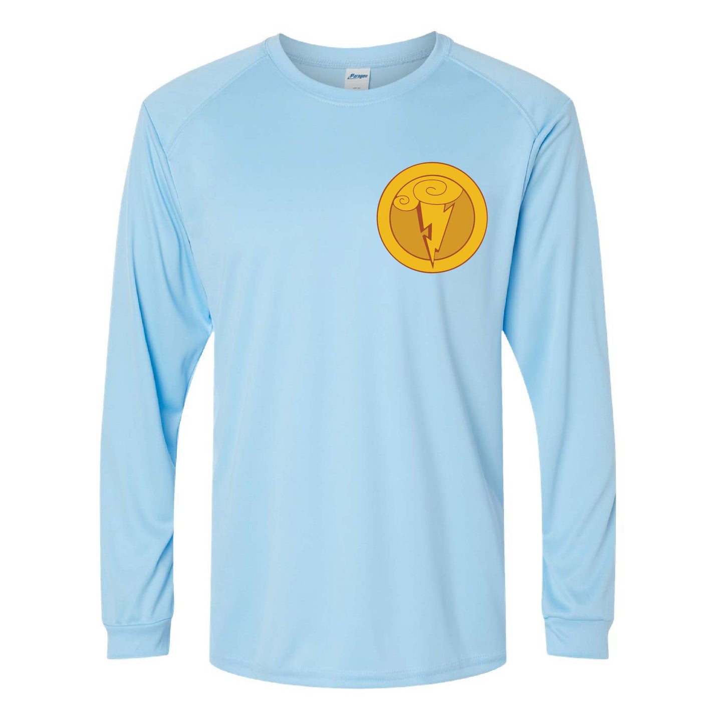 Hercules Medallion Inspired 50+ UPF Unisex Dri-Fit Performance Long Sleeve Shirt -Light Blue