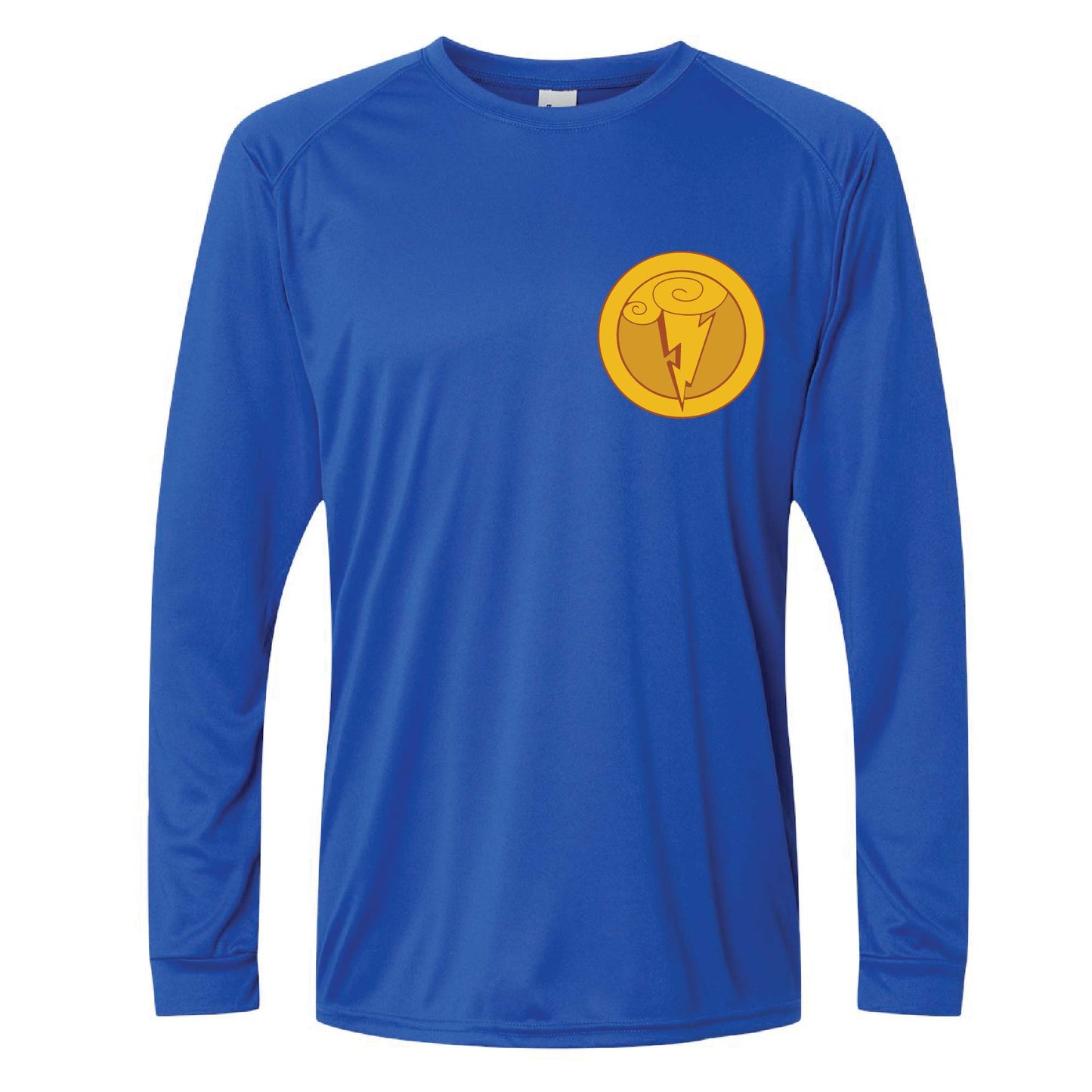 Hercules Medallion Inspired 50+ UPF Unisex Dri-Fit Performance Long Sleeve Shirt - Royal Blue