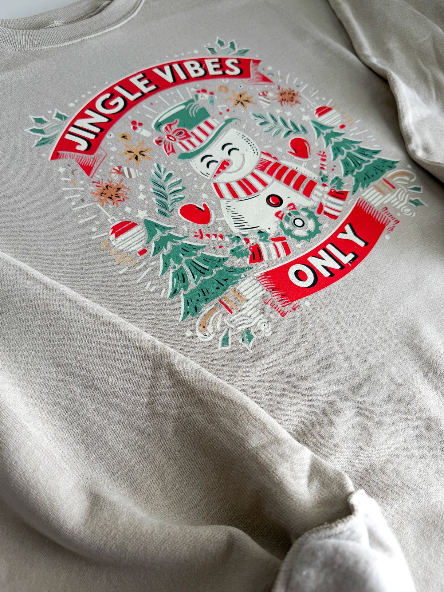 Jingle Vibes Only Heavy Blend Crewneck Sweatshirt - The Bold Designer