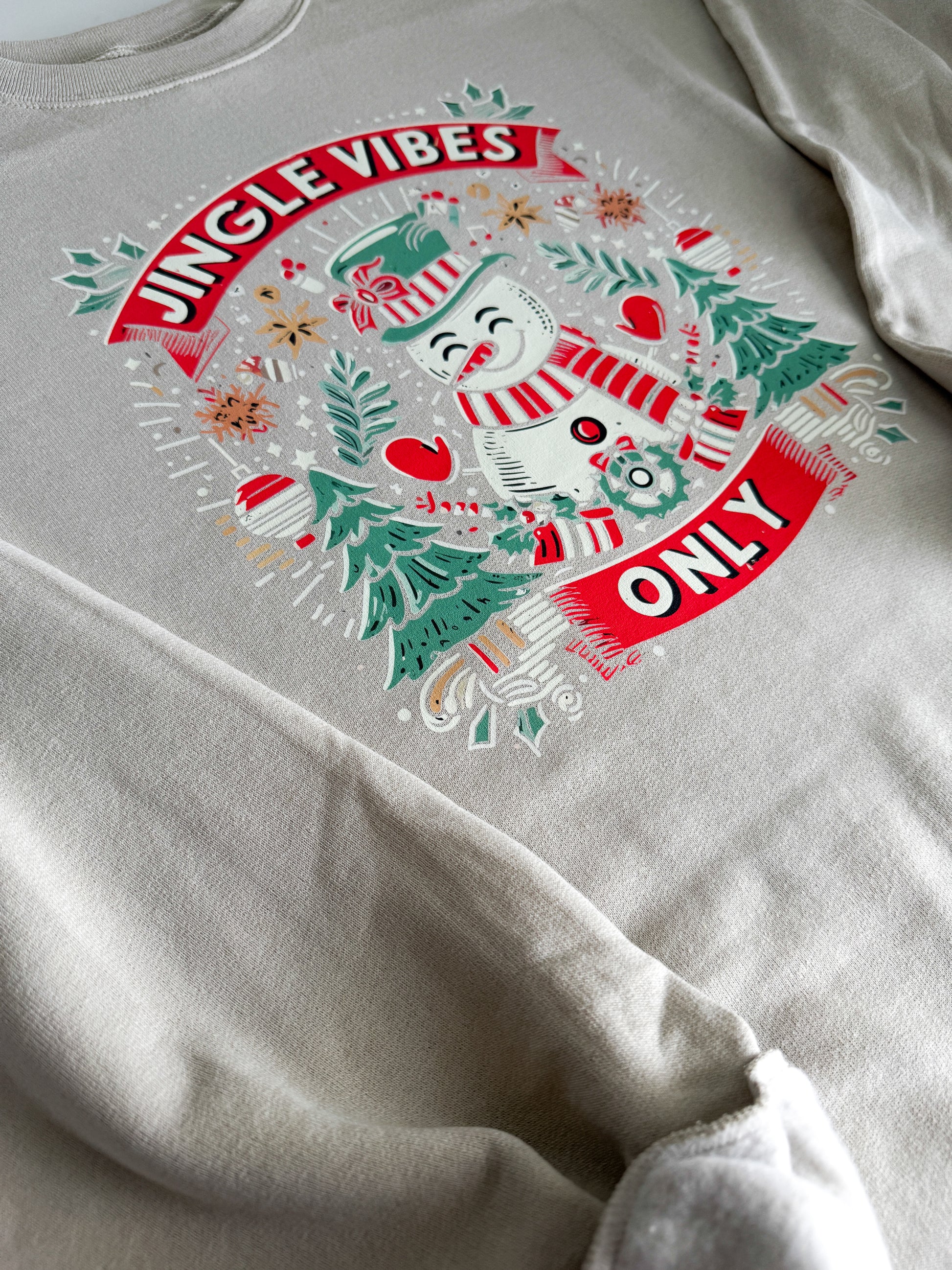Jingle Vibes Only Heavy Blend Crewneck Sweatshirt - The Bold Designer