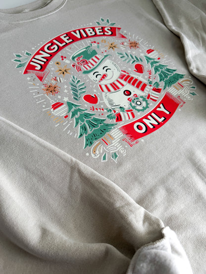 Jingle Vibes Only Heavy Blend Crewneck Sweatshirt - The Bold Designer