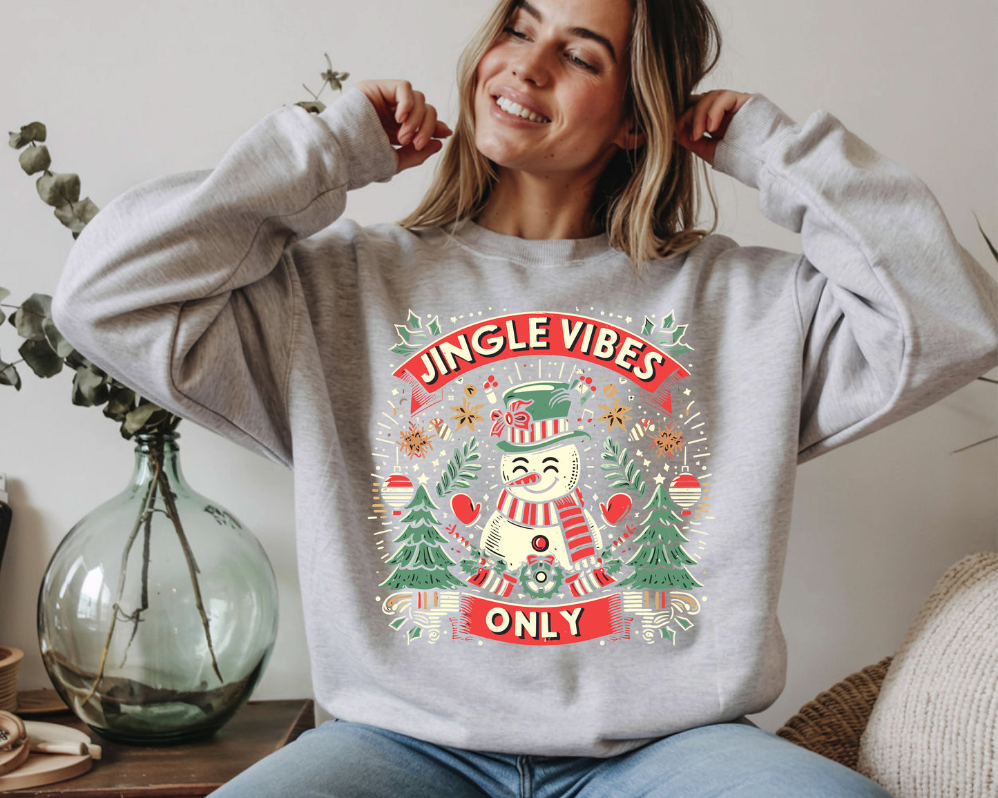 Jingle Vibes Only Crewneck Sweatshirt