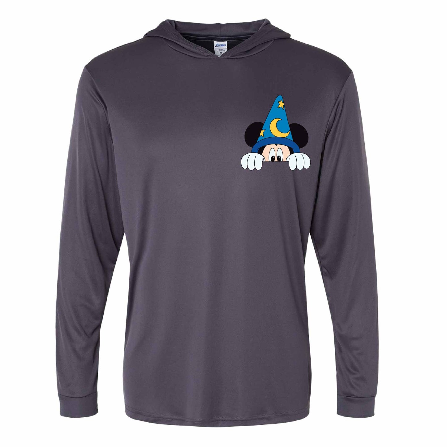 Sorcerer Mickey-Inspired 50+ UPF Unisex Dri-Fit Performance Hooded Long Sleeve Sleeve Shirt 