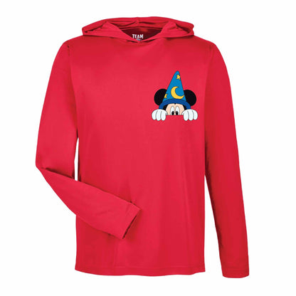 Sorcerer Mickey-Inspired 50+ UPF Unisex Dri-Fit Performance Hooded Long Sleeve Sleeve Shirt 