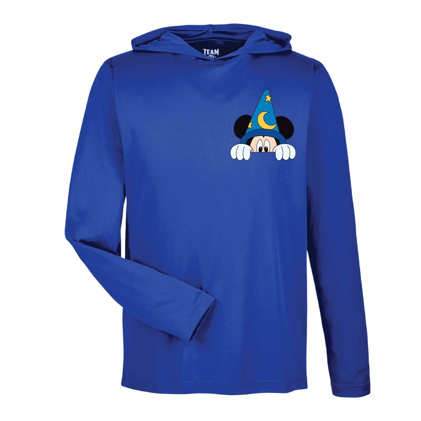 Sorcerer Mickey-Inspired 50+ UPF Unisex Dri-Fit Performance Hooded Long Sleeve Sleeve Shirt 
