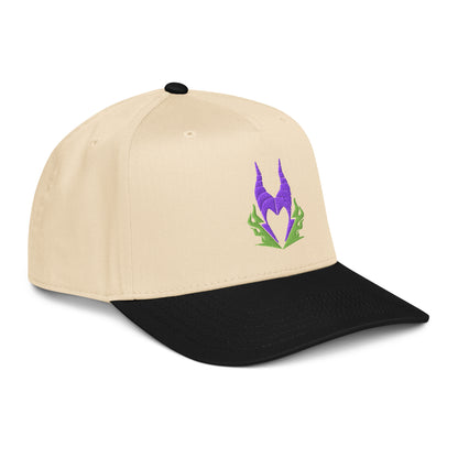 Maleficent Adjustable Hat – Villain-Inspired Embroidered Black 5 Panel Cap
