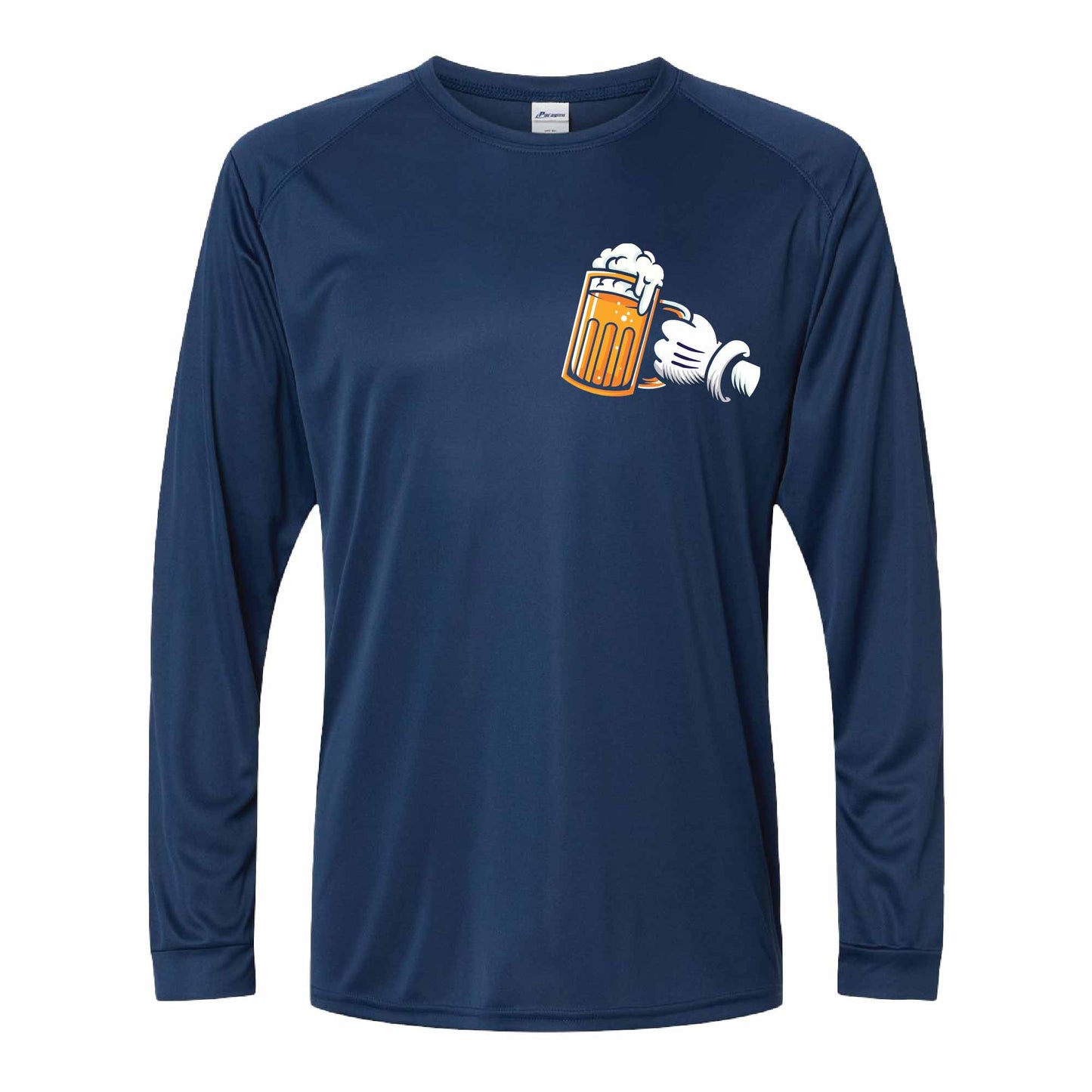 Drinking Pal Mickey Beer 50+ UPF Performance Long Sleeve Shirt 