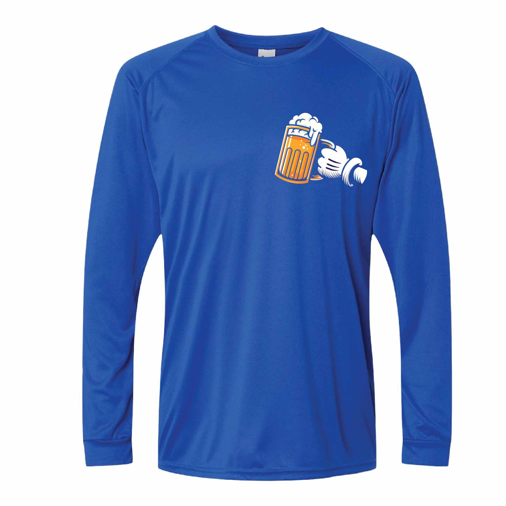 Drinking Pal Mickey Beer 50+ UPF Performance Long Sleeve Shirt 