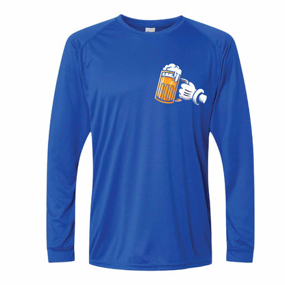 Drinking Pal Mickey Beer 50+ UPF Performance Long Sleeve Shirt 