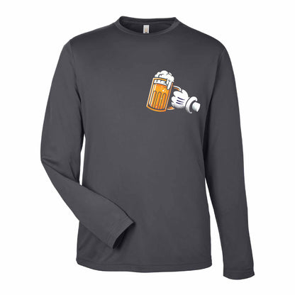 Drinking Pal Mickey Beer 50+ UPF Performance Long Sleeve Shirt 