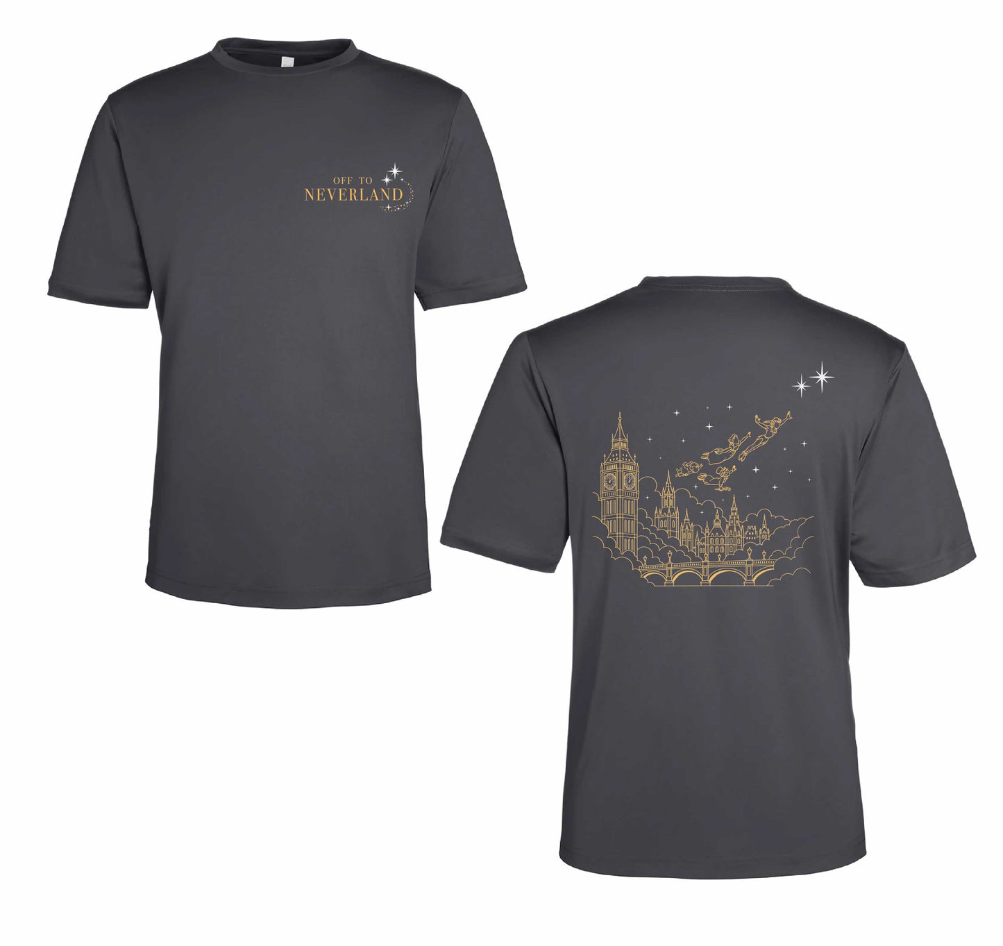 Off to Neverland Peter Pan-Inspired UPF 40+ Unisex Dri-Fit Performance Short Sleeve Shirt (Copy) 