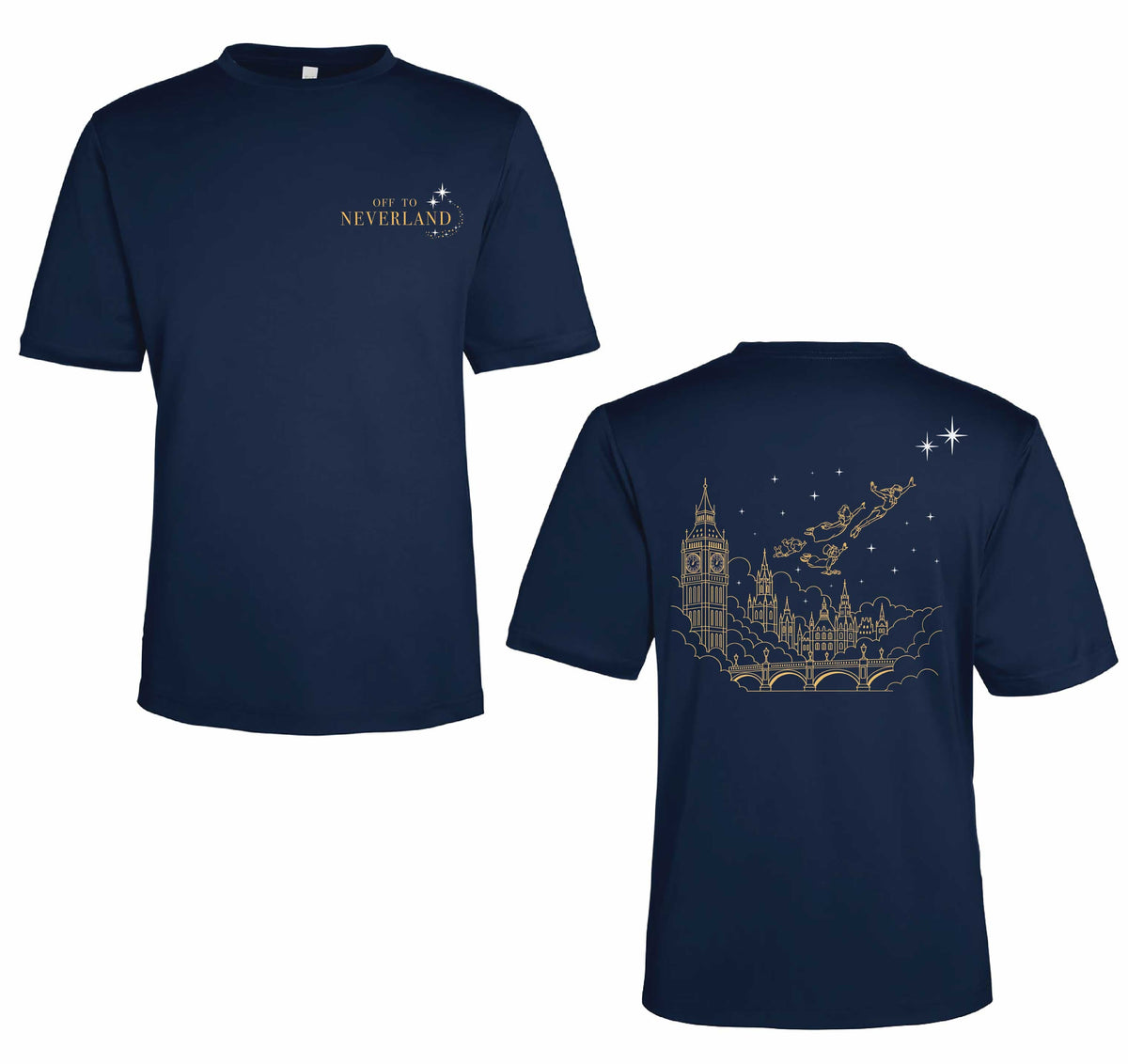 Off to Neverland Peter Pan-Inspired UPF 40+ Unisex Dri-Fit Performance Short Sleeve Shirt (Copy) 
