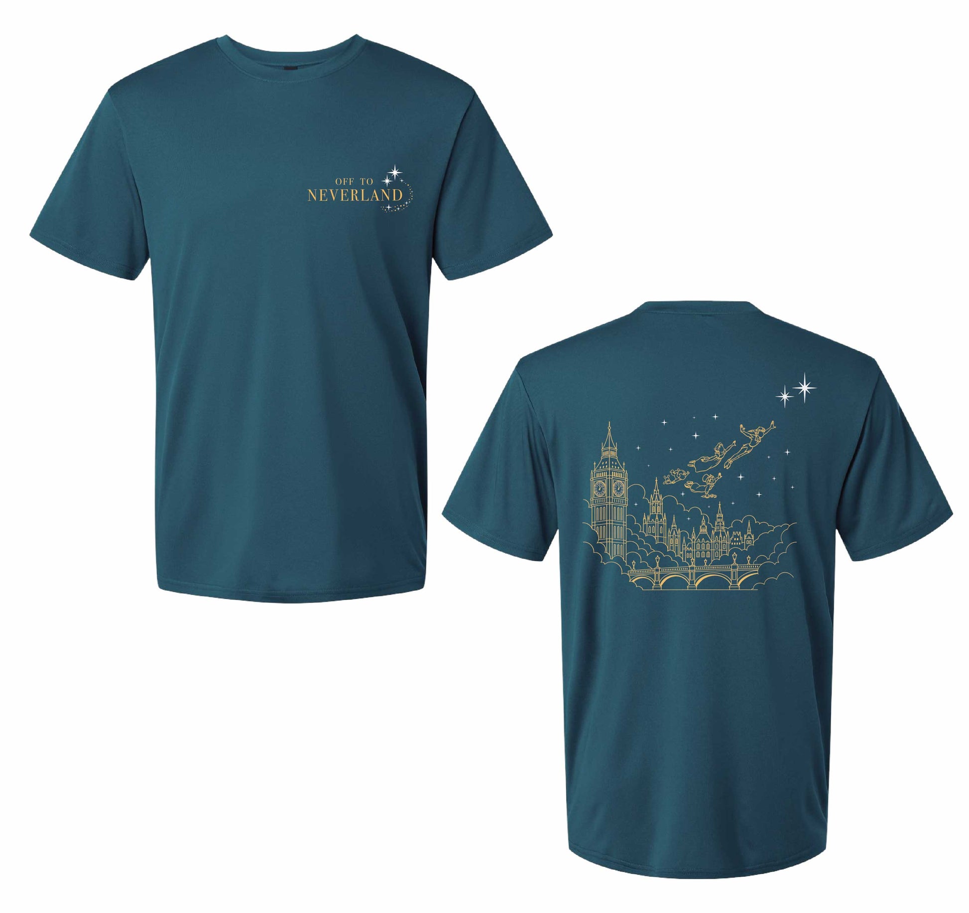Off to Neverland Peter Pan-Inspired UPF 40+ Unisex Dri-Fit Performance Short Sleeve Shirt (Copy) 