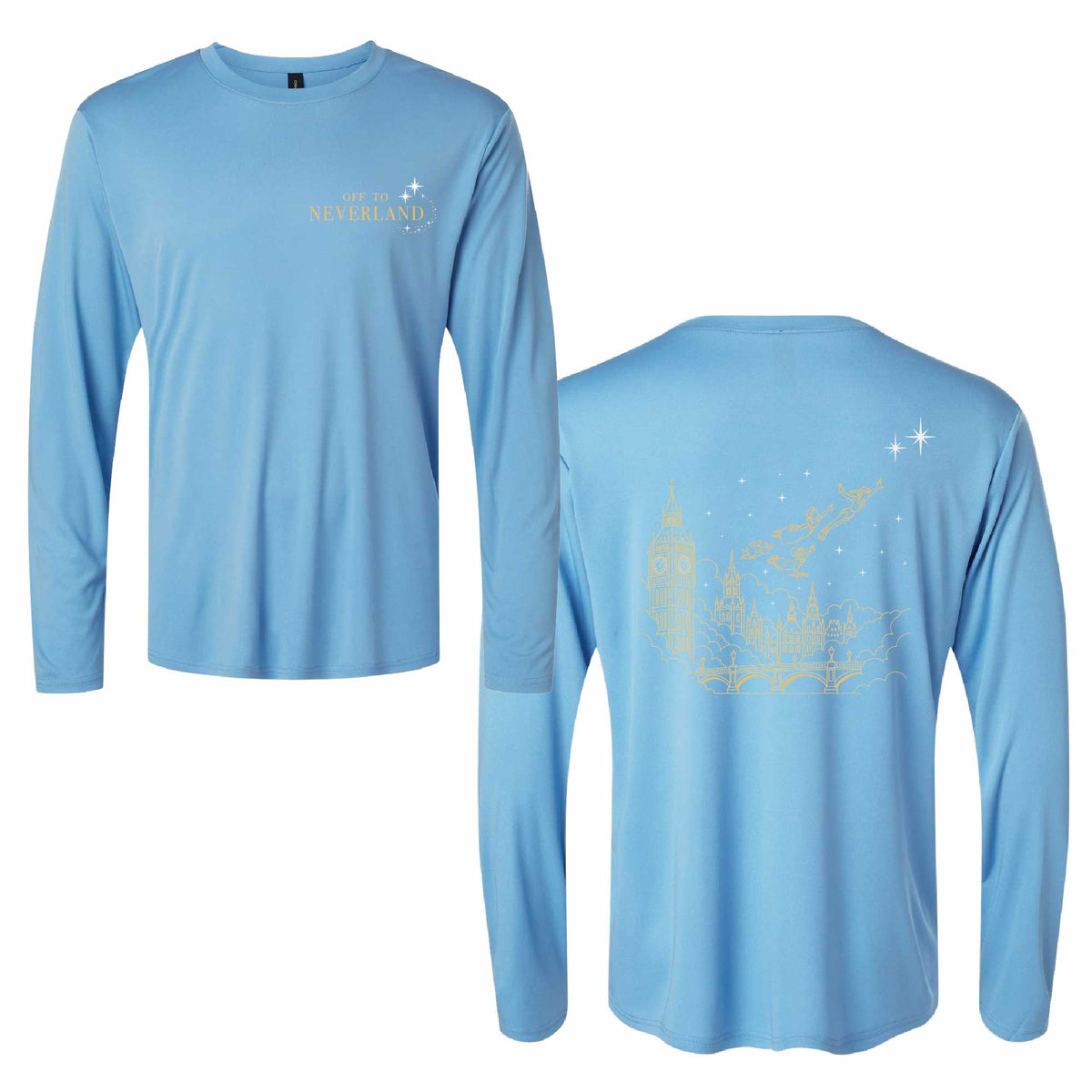 Off to Neverland Peter Pan-Inspired UPF 50+ Unisex Dri-Fit Performance Long Sleeve Shirt 