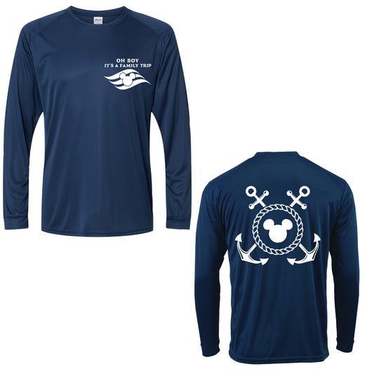 Oh Boy Disney Cruise Family Trip Inspired 50+ UPF Long Sleeve Shirt