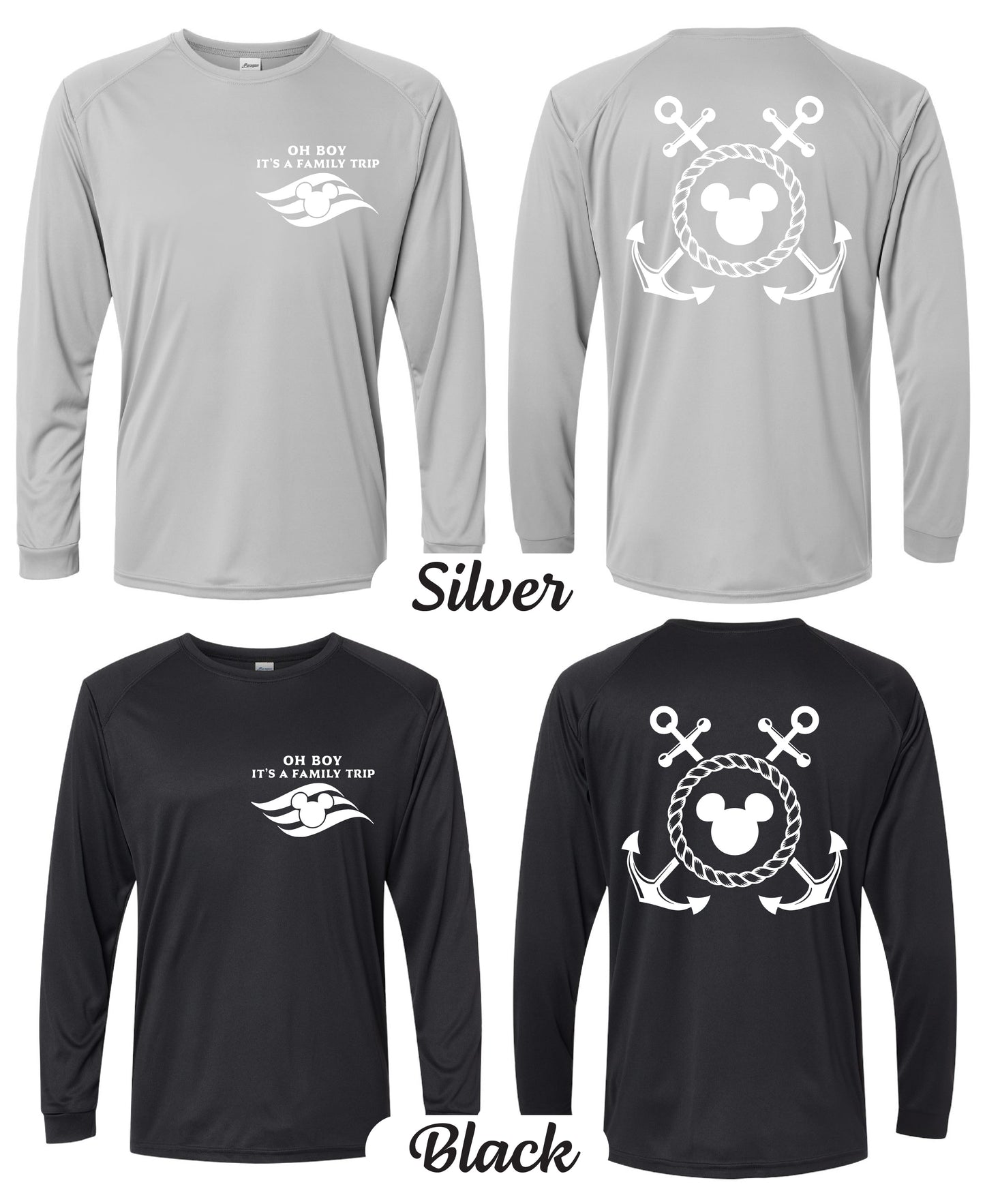 Family Disney Cruise Themed UPF 50+ Sun Protection Performance Long Sleeve Shirt - Magical Cruise Apparel 