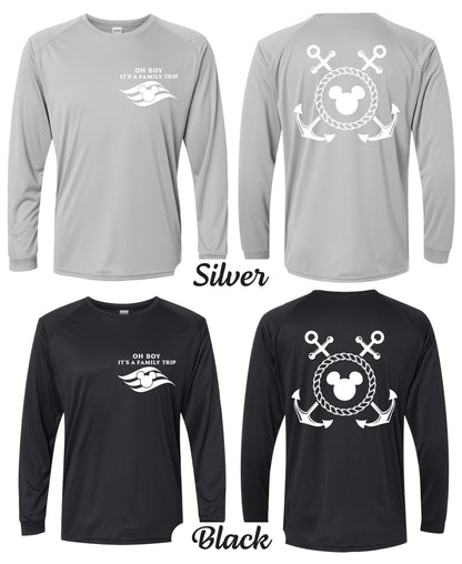 Family Disney Cruise Themed UPF 50+ Sun Protection Performance Long Sleeve Shirt - Magical Cruise Apparel 