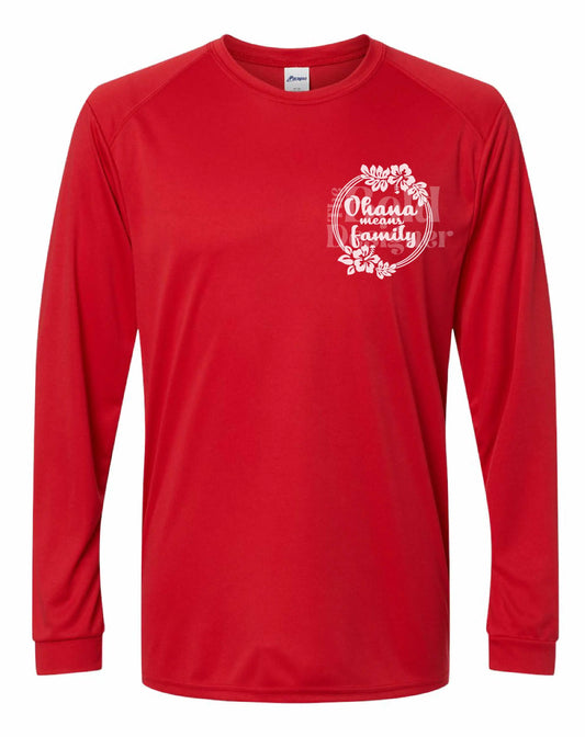 Ohana Means Family 50+ UPF Sun Protection Long Sleeve Shirt, Disney Beach and Pool Long Sleeve