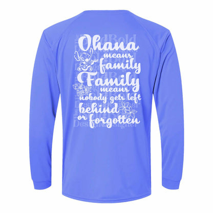 Ohana Means Family 50+ UPF Sun Protection Long Sleeve Shirt, Disney Beach and Pool Long Sleeve 