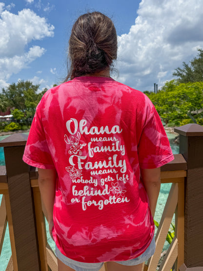 Ohana Means Family Reverse Dye Comfort Colors Shirt, Family Means No One Gets Left Behind or Forgotten Stitch Inspired Shirt - The Bold Designer