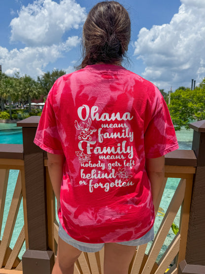 Ohana Means Family Reverse Dye Comfort Colors Shirt, Family Means No One Gets Left Behind or Forgotten Stitch Inspired Shirt - The Bold Designer