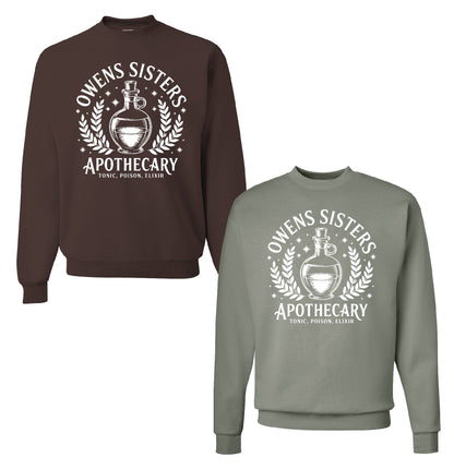 Owens Sisters Apothecary Solid Colors Sweatshirt – Practical Magic Inspired Halloween Sweater 