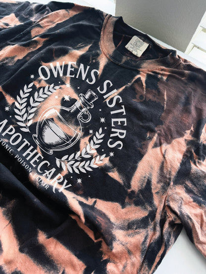 Owens Sisters Apothecary Practical Magic Inspired Reverse Dye Comfort Color Shirt 