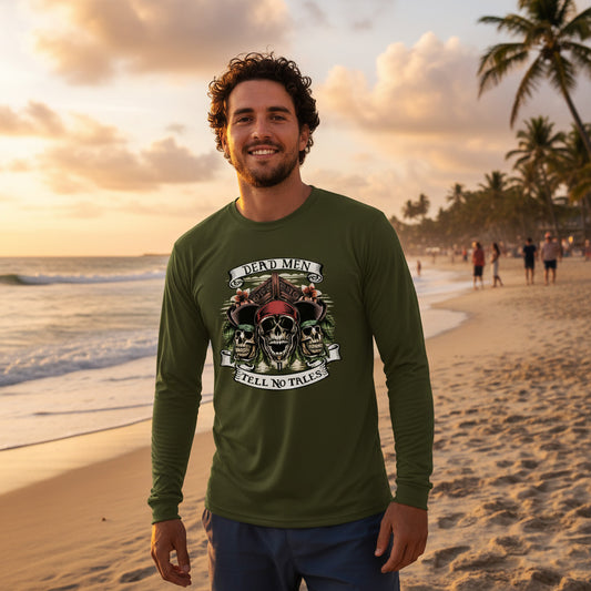 Dead Men Tell No Tales Pirates of the Caribbean Inspired 50+ UPF Long Sleeve Shirt