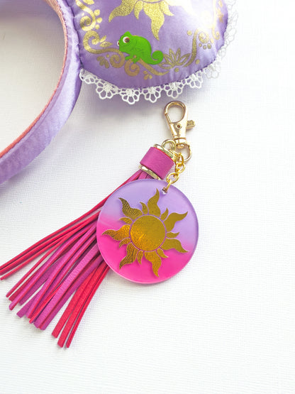 Tangled Inspired Sun Ombre Effect Acrylic Keychain - The Bold Designer
