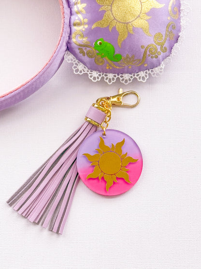 Tangled Inspired Sun Ombre Effect Acrylic Keychain - The Bold Designer