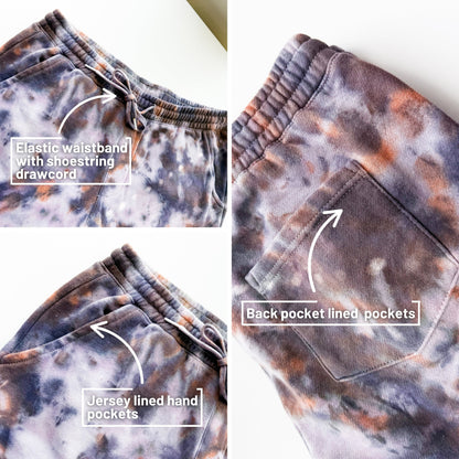Women's Tie Dye Jogger Sweatpants, Custom Tie Dye Pant Loungewear 