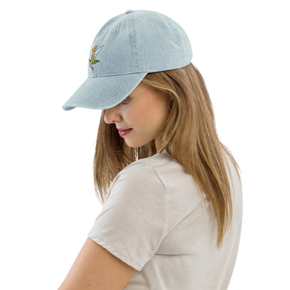 TinkerBell-Inspired Embroidered Denim Hat