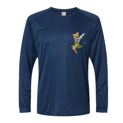Pixie Dust Tinker Bell-Inspired 50+ UPF Long Sleeve Shirt, Unisex Dri-Fit Performance Rashguard Shirt (Copy) 