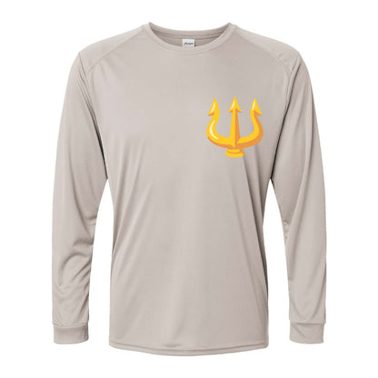 Triton's Trident Little-Mermaid Inspired 50+ UPF Sand Dri-Fit Performance Long Sleeve Shirt 