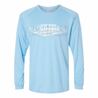 Just Keep Swimming Nemo and Dory-Inspired 50+ UPF Long Sleeve Shirt 