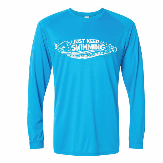 Just Keep Swimming Nemo and Dory-Inspired 50+ UPF Long Sleeve Shirt