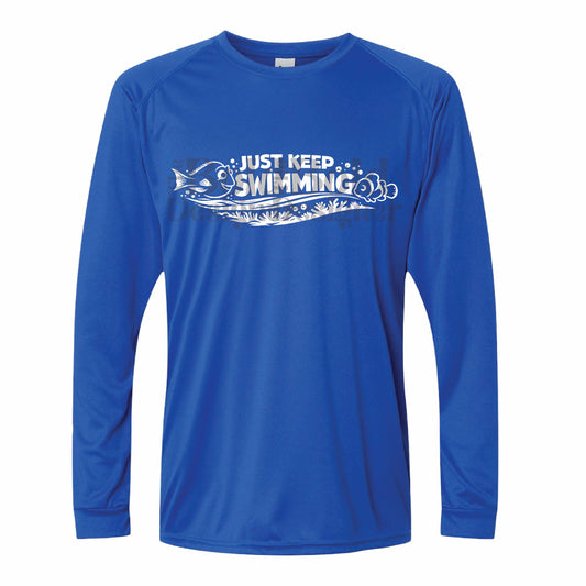 Just Keep Swimming Nemo and Dory-Inspired 50+ UPF Long Sleeve Shirt