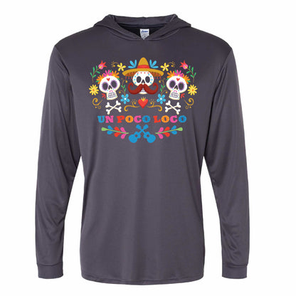 Un Poco Loco Coco-Inspired 50+ UPF Unisex Dri-Fit Performance Hooded Long Sleeve Shirt 