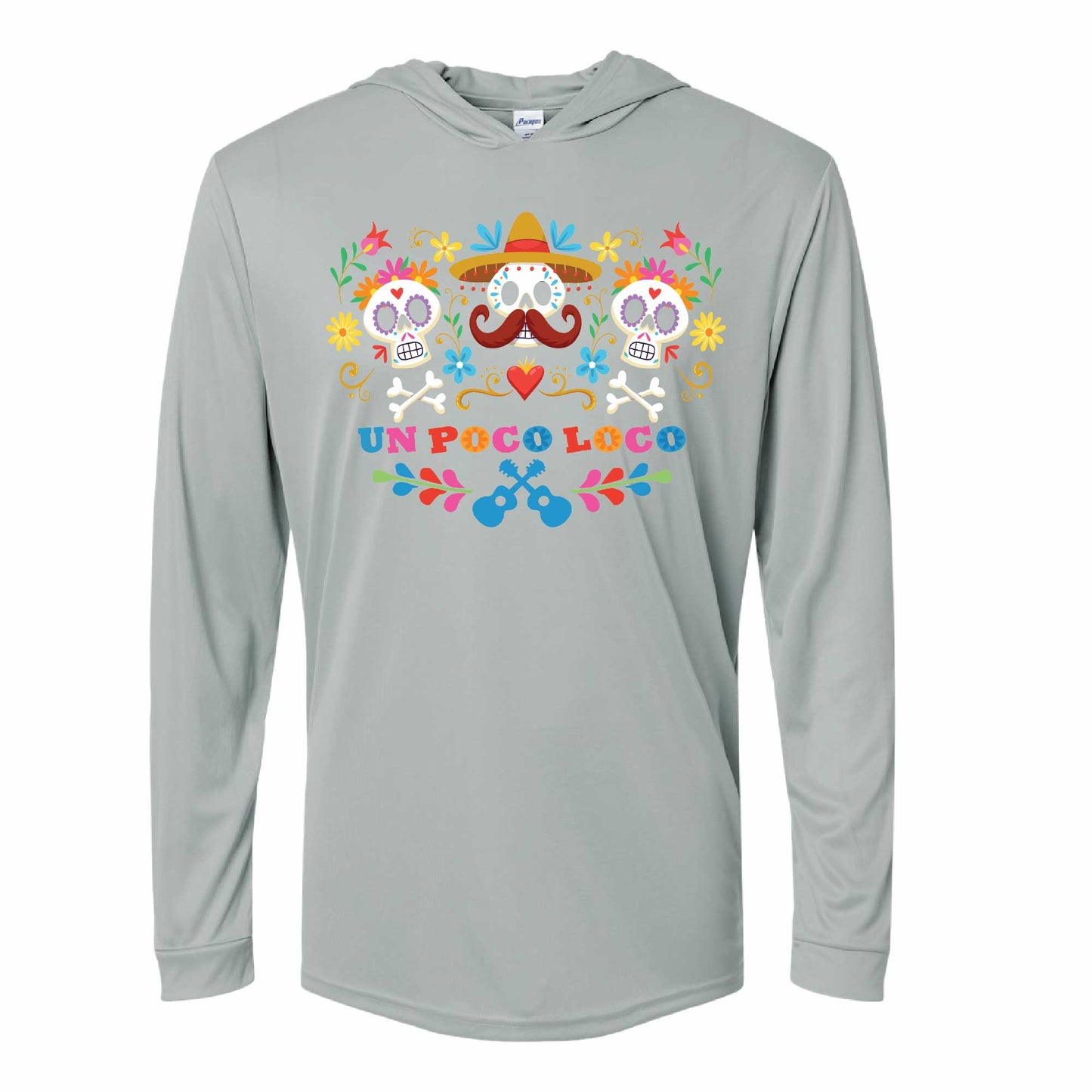 Un Poco Loco Coco-Inspired 50+ UPF Unisex Dri-Fit Performance Hooded Long Sleeve Shirt 