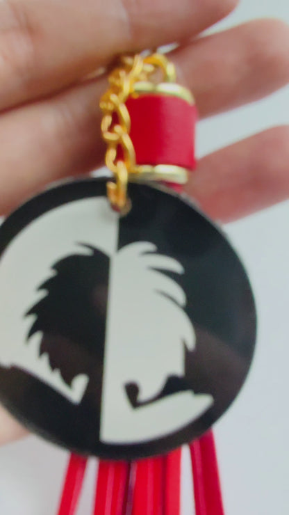 Cruella De Vil Hand-Painted Acrylic Keychain
