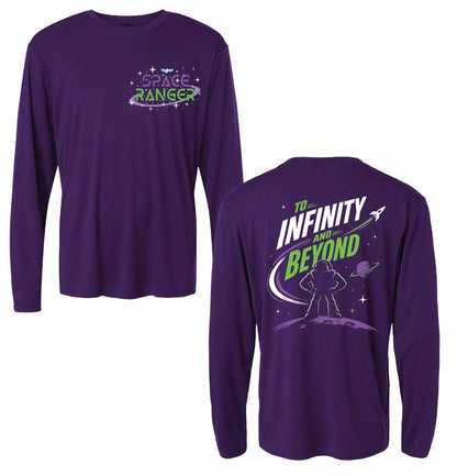 Space Ranger To Infinity and Beyond BuzzLightyear-Inspired 50+ UPF Performance Long Sleeve Shirt 