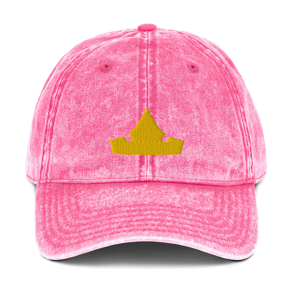 Aurora Crown Princess Vintage Cotton Twill Cap - The Bold Designer